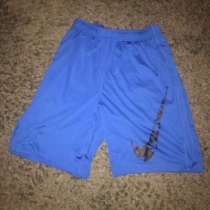 Blue Nike Dri-Fit Athletic Shorts